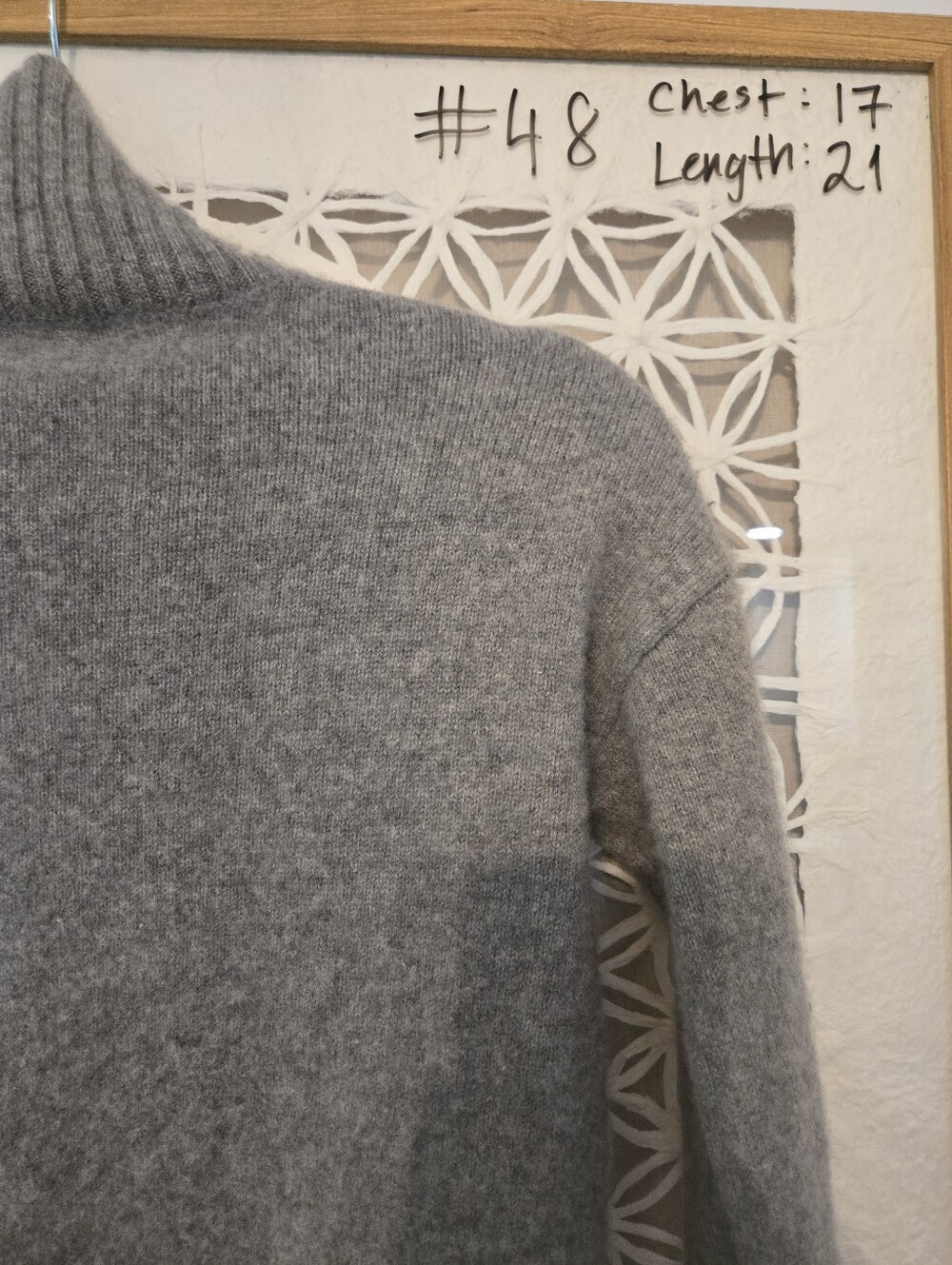 Cashmere Turtleneck Sweater J Mclaughlin Cozy Gray- Women Size XS - Picture 6 of 6